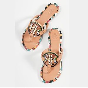 💯Authentic Tory Burch Enamel Miller Sandal